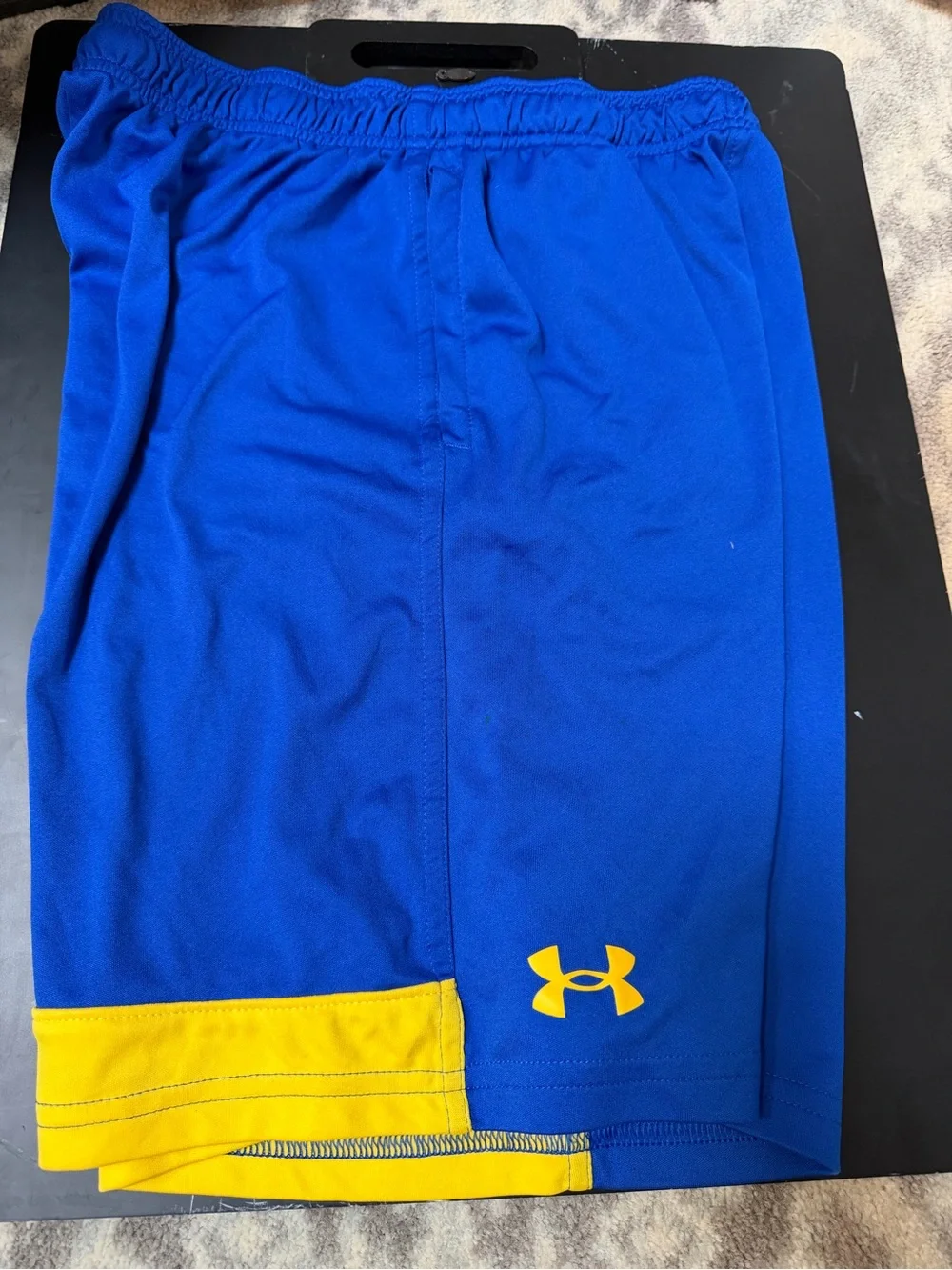 Under Armour Royal Blue Shorts with Yellow Trim